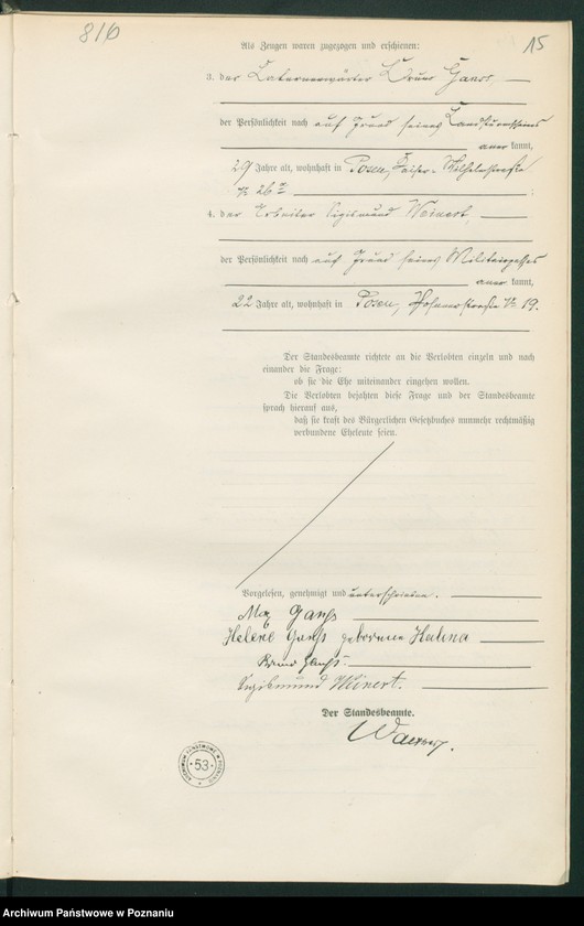 Obraz 16 z jednostki "Księga miejscowa małżeństw tom IV"