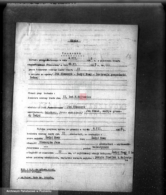 Obraz 18 z jednostki "Kom. Ochrony Lasów /Nadzór nad gospodarką leśną sprawy ogólne/"