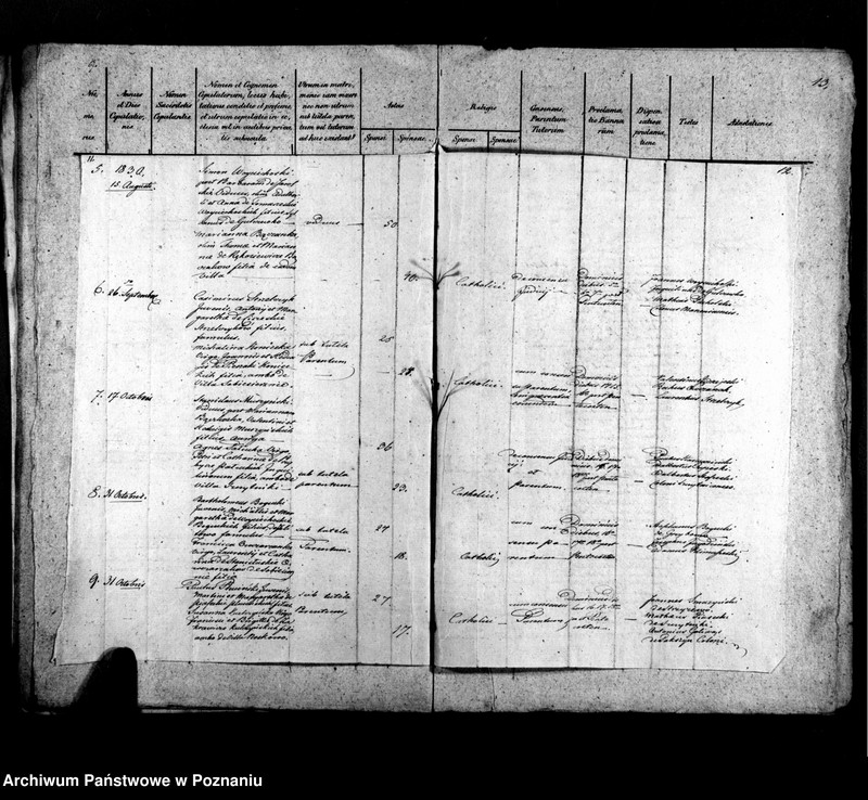 Obraz 9 z jednostki "Libri metrices baptisatorum, desponsatorum, mortuorum"