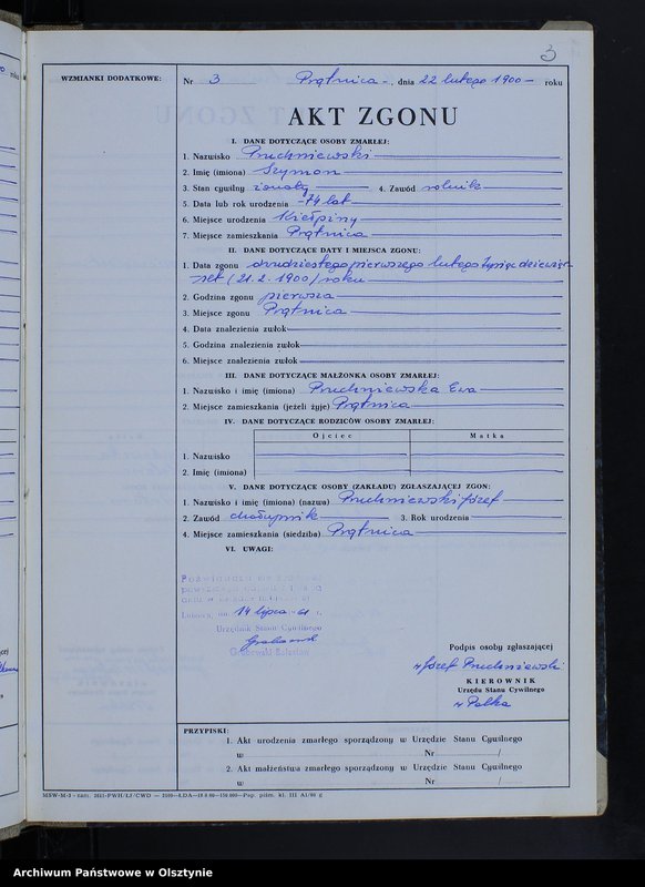 image.from.unit.number "Księga akt zgonu Nr 1 - 19, 1 - 25, 1-31, 1-35, 1-13, 1-22, 1-33; /przepisana w języku polskim z oryginału niemieckiego w dniach 14.07.1961 - 18.07.1961/"