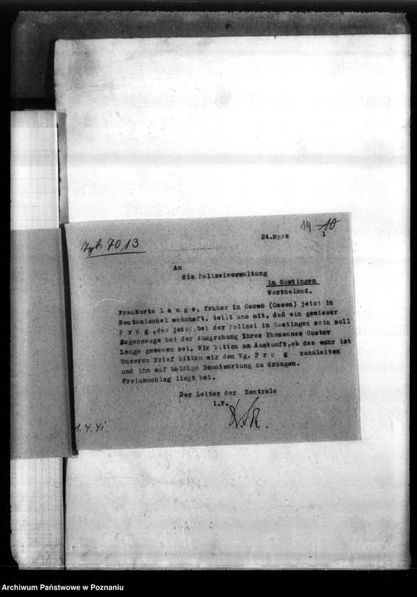 Obraz 18 z jednostki "Gustaw Lange aus Ossowo (powiat Gostyń)"