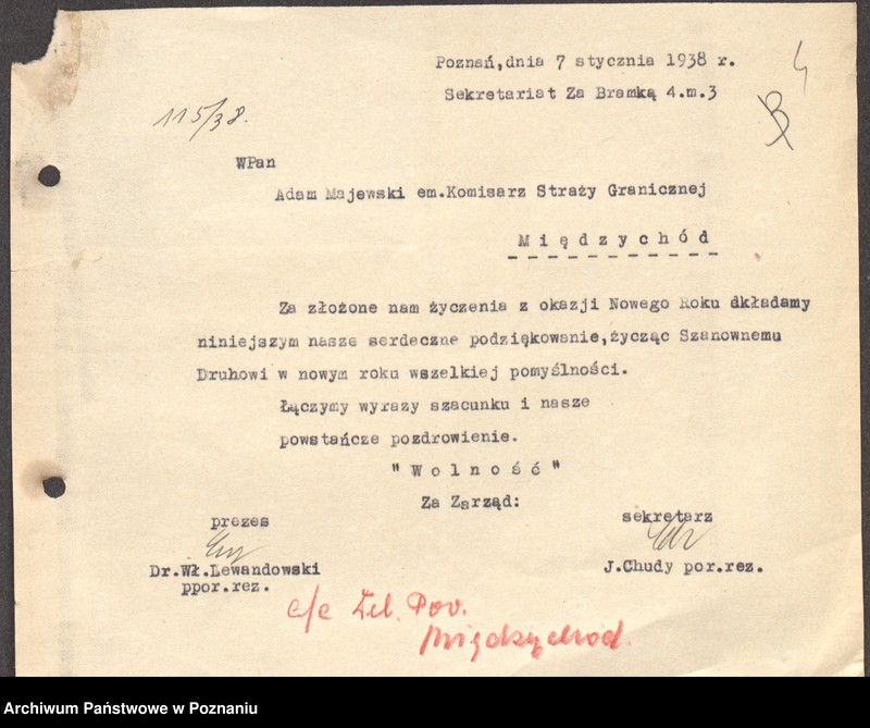 Obraz 7 z jednostki "Sprawy organizacyjno - personalne [ powiadomienie o zebraniach, sprawozdanie z zebrań. Spis bezrobotnych, zaświadczenie o przebiegu służby, programy szkoleniowe."