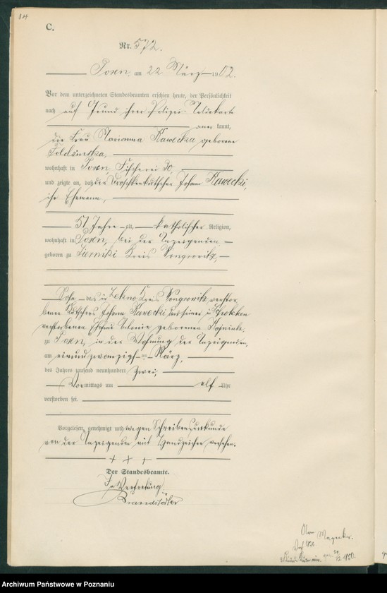 Obraz 17 z jednostki "Księga miejscowa zgonów t. II"