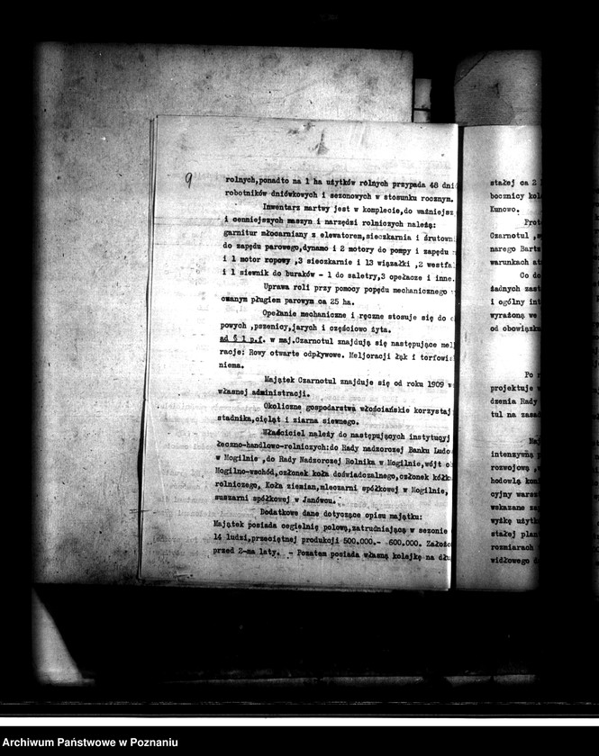 Obraz 14 z jednostki "Majątek Czarnotul powiatu mogileńskiego wyłączenie z art.. 4 i 5 ustawy o wykonaniu reformy rolnej Apolinary Bartz"