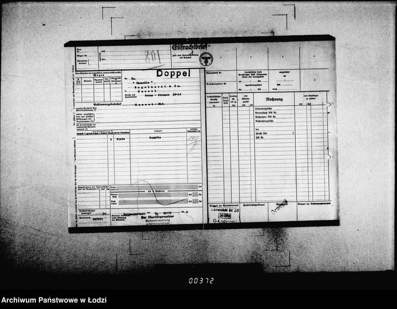 Obraz 5 z jednostki "Frachtbriefe [doppel einige Ausgang] vom 801-1300. [Wtórniki listów przewozowych]"