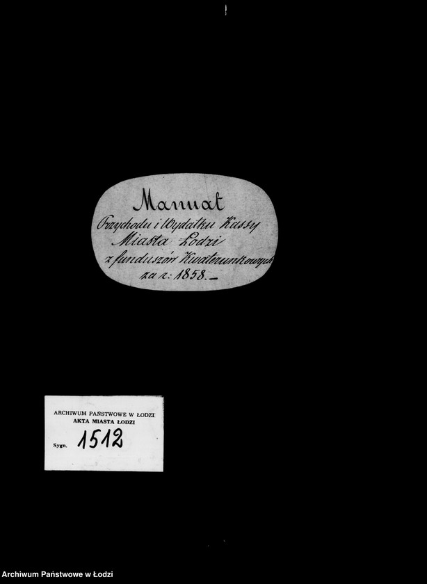 Obraz 4 z jednostki "Manuał przychodu i wydatku kasy miasta Łodzi z funduszów kwaterunkowych"