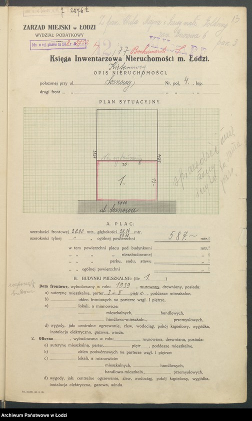 image.from.unit.number "Księga inwentarzowa nieruchomości m. Łodzi ul. Sosnowa"