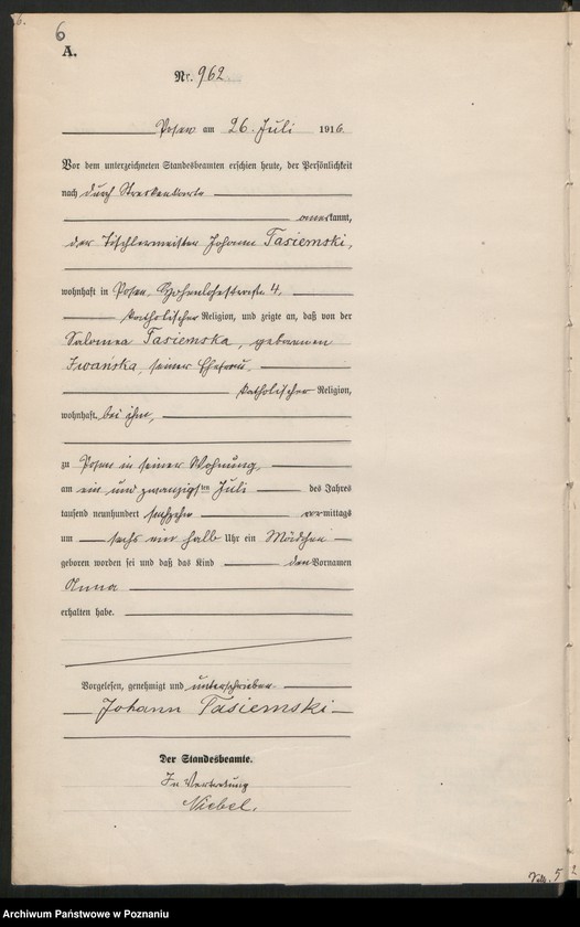 Obraz 8 z jednostki "Księga miejscowa urodzeń tom III [Rejestr główny urodzeń]"