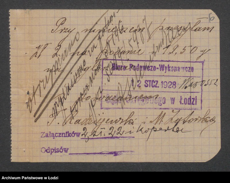 Obraz 8 z jednostki "Michał Tadeusz Radziejowski i S-ka- handel win i wódek z Zelowie"