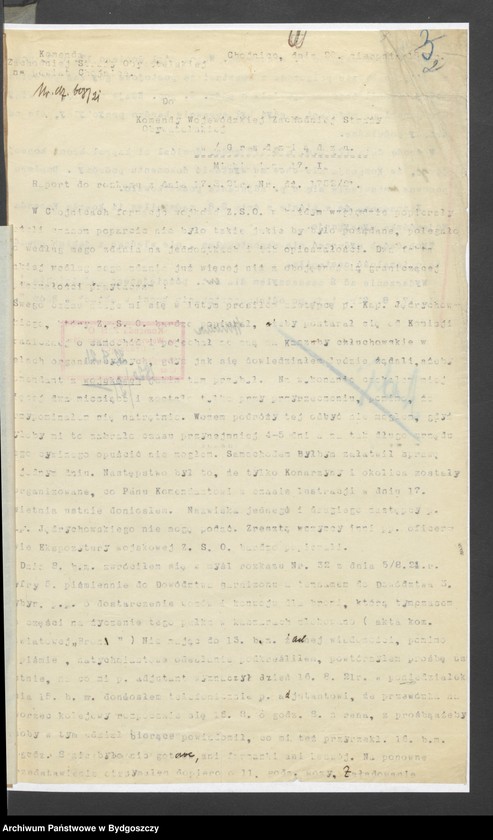 image.from.unit.number "[Raporty Powiatowych Komend Zachodniej Straży Obywatelskiej do Komendy Wojewódzkiej w Grudziądzu, sprawy wojskowe]"