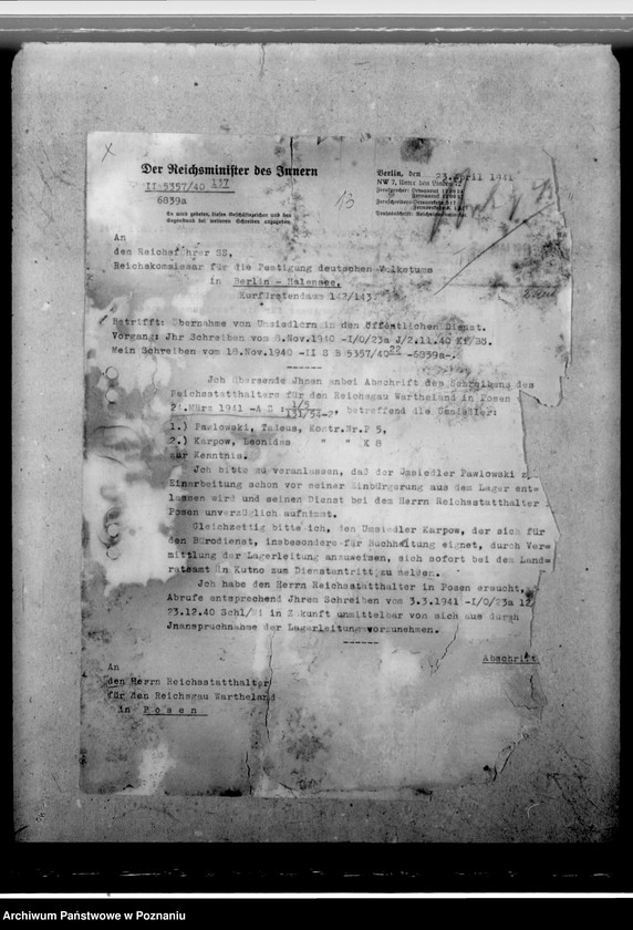 Obraz 17 z jednostki "Pawlowski, Tadeus; Karpow, Leonidas - ubieganie się o zatrudnienie w administracji ogólnej"