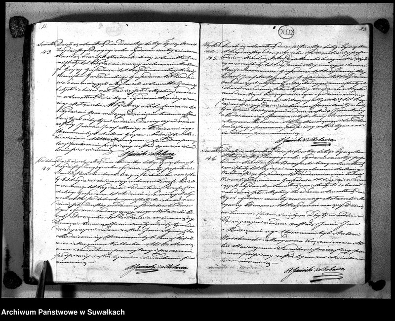 Obraz 16 z jednostki "Księga duplikat urodzonych, zaślubionych i zmarłych urzędnika stanu cywilnego, parafyi suwalskiey na rok 1832"