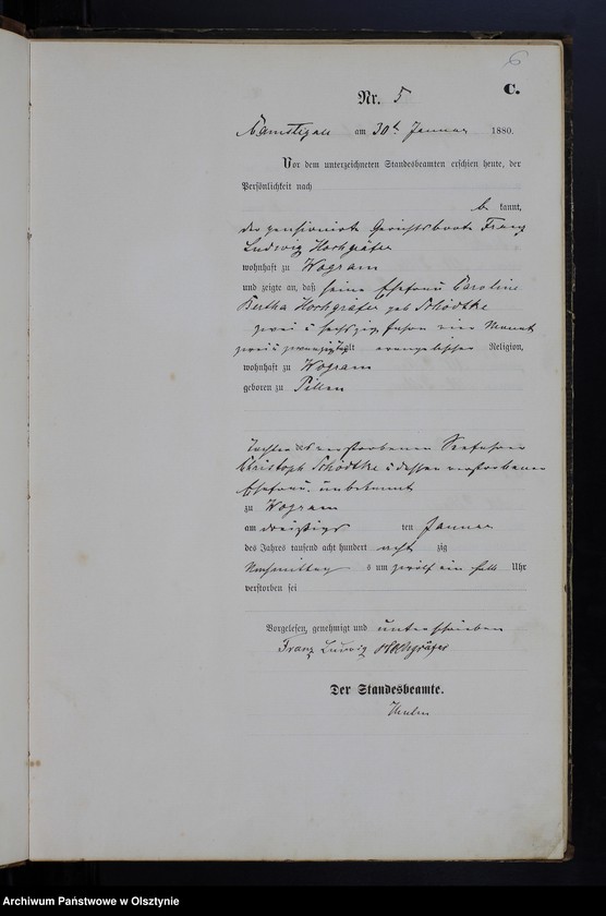 image.from.unit.number "Sterbe-Haupt-Register Nr 1 - 98"