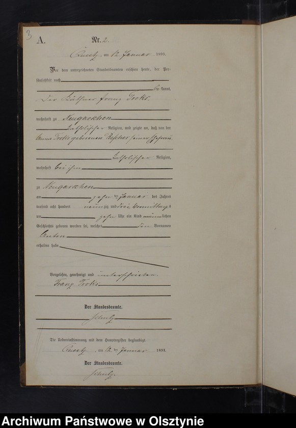 Obraz 5 z jednostki "Geburts-Neben-Register Nr 1 - 86"