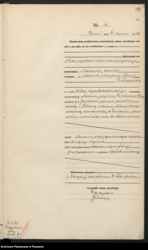 Obraz 13 z jednostki "Księga miejscowa zgonów tom I [Rejestr główny zgonów]"