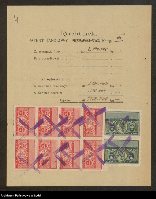 Obraz 6 z jednostki "Szulim Berkowicz – sprzedaż drożdzy"