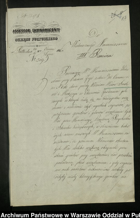 image.from.unit.number "O urządzaniu chłopów byłej rządowej wsi Słup, Smolewo i folwarku Fiedorow w gminie Szulborze Koty"