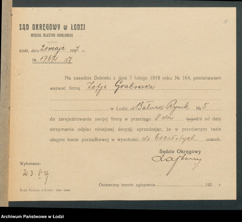 Obraz 3 z jednostki "Zofja Grabowska- drobna sprzedaż galanterii i materiałów piśmiennych"