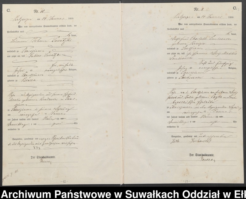 image.from.unit.number "Sterbe-Haupt-Register des Königlichen Preussischen Standes-Amtes Belzonzen Kreis Johannisburg"