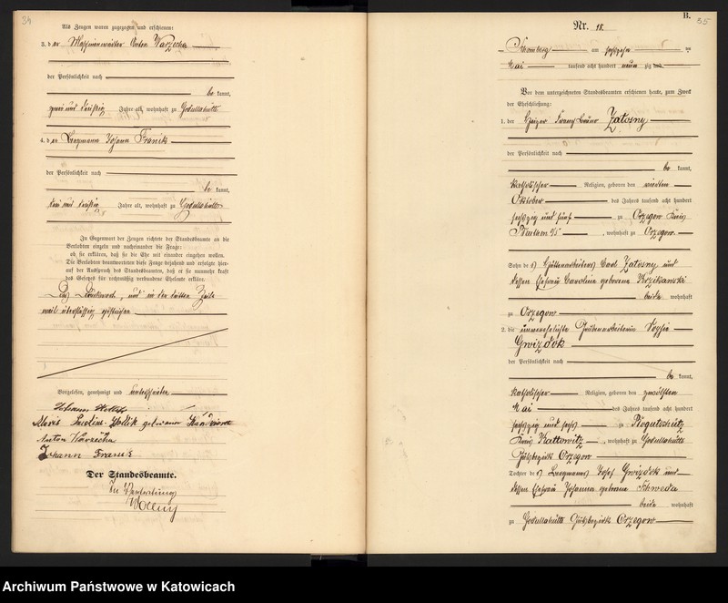 image.from.unit.number "Księga Małżeństw [ Heiraths-Haupt-Register ] nr 1 - 70"