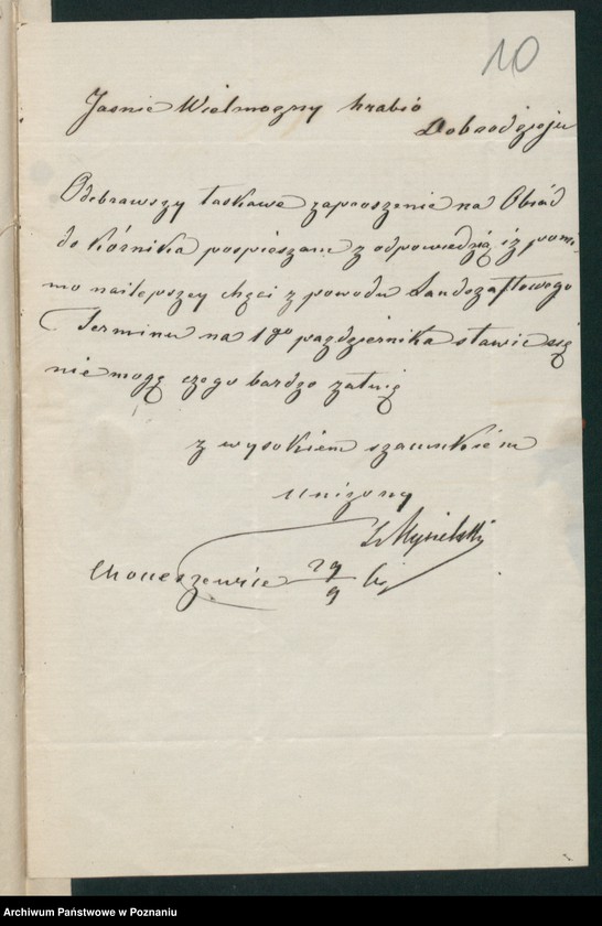 Obraz 14 z jednostki "A. betr. die gräfliche Familie Mycielski"