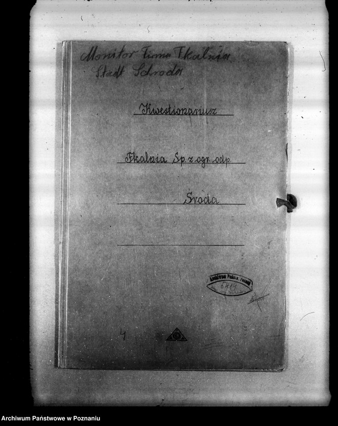 Obraz 4 z jednostki "Kwestionariusz tkalni Spółki z o.o. w Środzie"