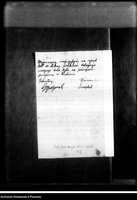 Obraz 5 z jednostki "Protokoł zebrania - koło Rozstrzębowo"