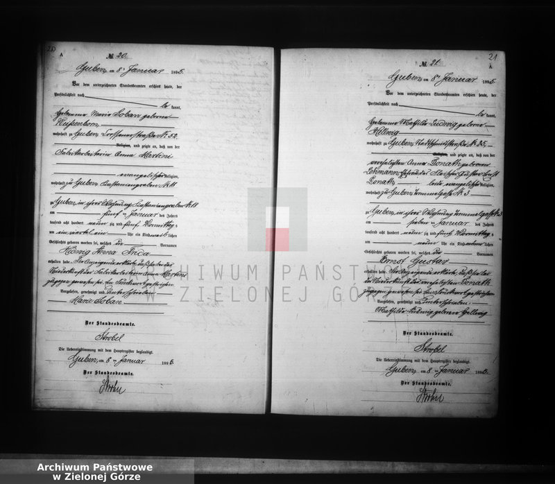 image.from.unit.number "Geburts-Neben-Register, Band I von No 1 bis No 524"