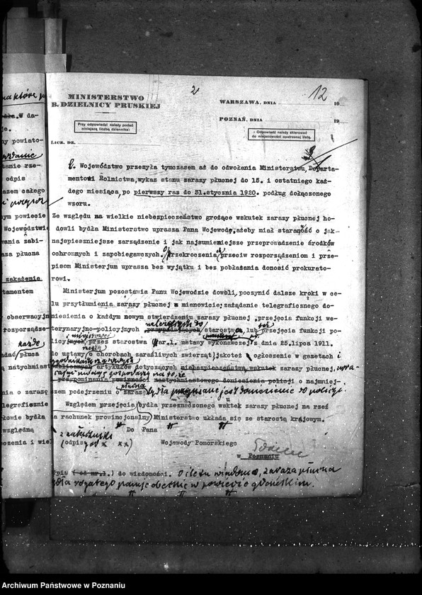 Obraz 16 z jednostki "Sprawy ogólne Wykazy chorób zaraźliwych; [księgosusz, zaraza płucna]"