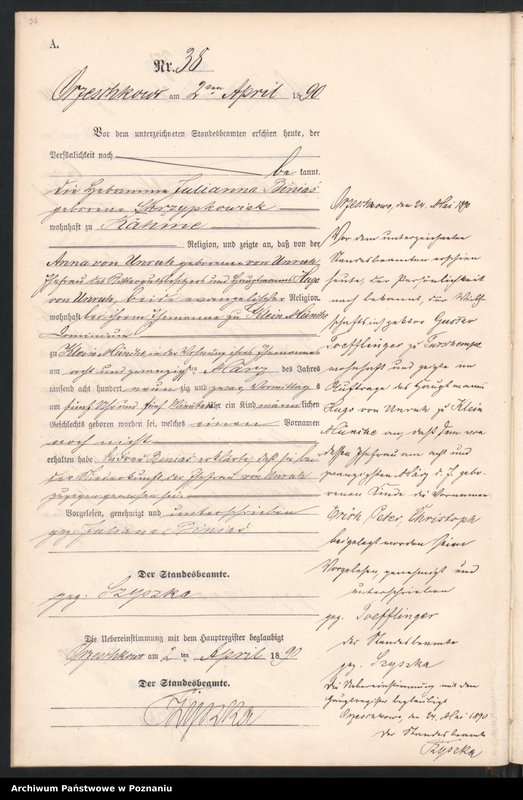 Obraz 19 z jednostki "Księga urodzeń"