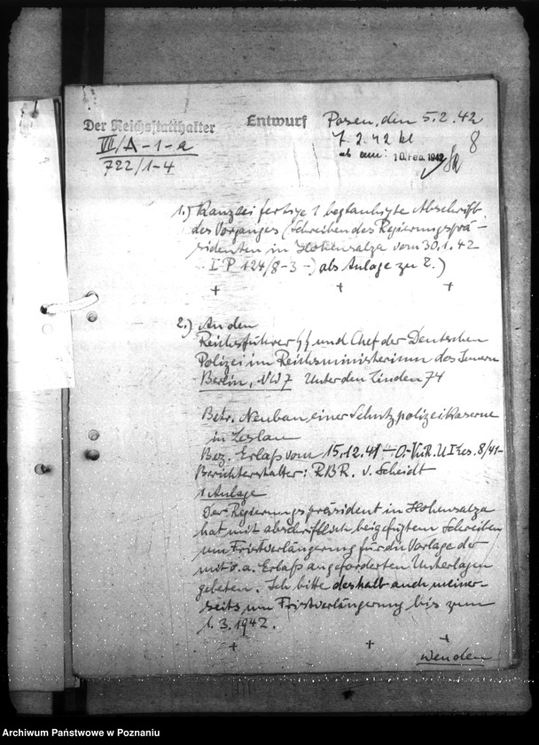 Obraz 16 z jednostki "Neubau - Polizeikaserne Leslau"