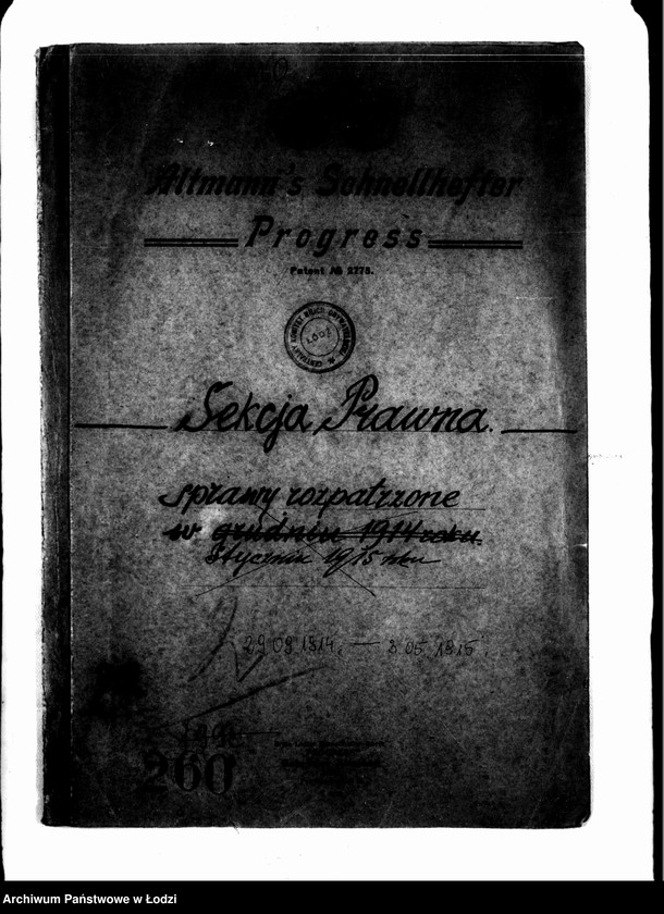 Obraz 2 z jednostki "Akta w sprawie Nomberga Dawida s. Haskla i innych, a mianowicie Bergera Hila syna Icka oskarżonych o kradzież"