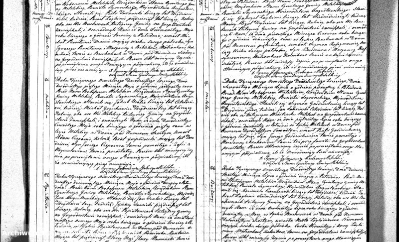 Obraz 8 z jednostki "Księga Aktów Zeyscia Urzędnika Stanu Cywilnego Gminy Metelskiey Pttu Seyneńskiego Woiewództwa Augustowskiego Od dnia 1-o Stycznia Tysiąc Osimset Dwodziestego Trzeciego roku 1823"