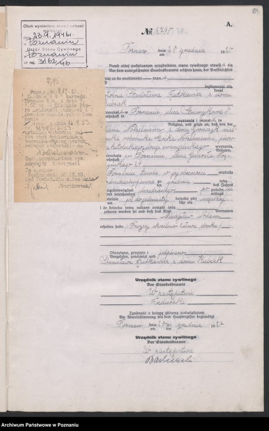 Obraz 15 z jednostki "Księga urodzeń odpis tom VIII [Rejestr poboczny urodzeń]"