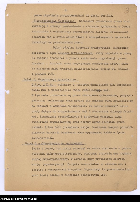 Obraz 6 z jednostki "[Sprawozdania periodyczne z ruchu politycznego społecznego i zawodowego]"