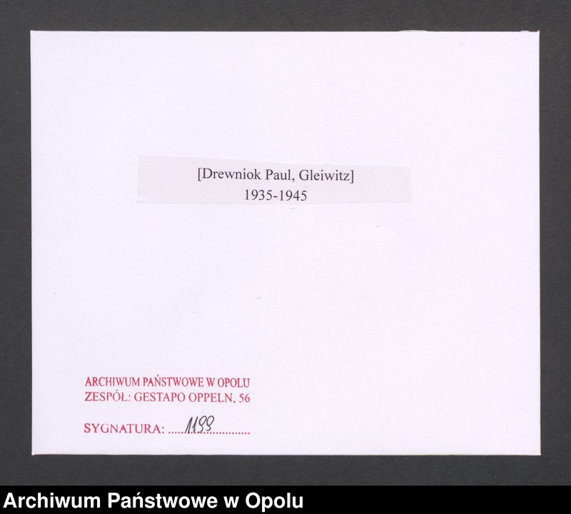 Obraz 2 z jednostki "[Drewniok Paul, Gleiwitz]"