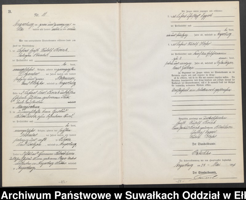 image.from.unit.number "Heiraths-Neben-Register des Preussischen Standes-Amtes Angerburg Kreis Angerburg"