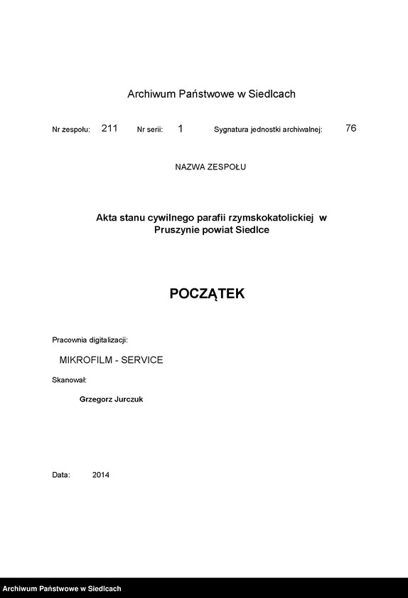 Obraz 3 z jednostki "Akta urodzeń, małżeństw, zgonów"