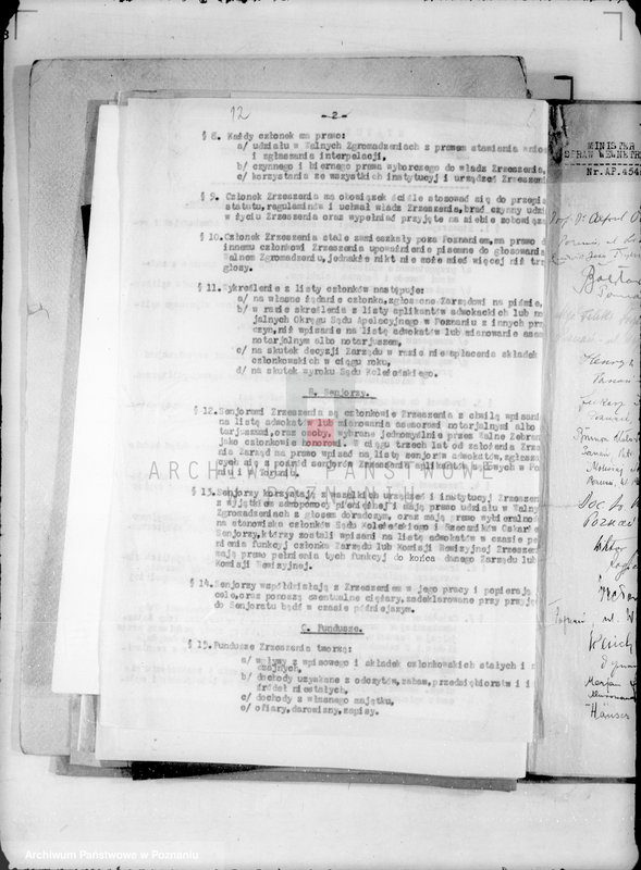 Obraz 16 z jednostki "/Związki i stowarzyszenia/ różne sprawy"