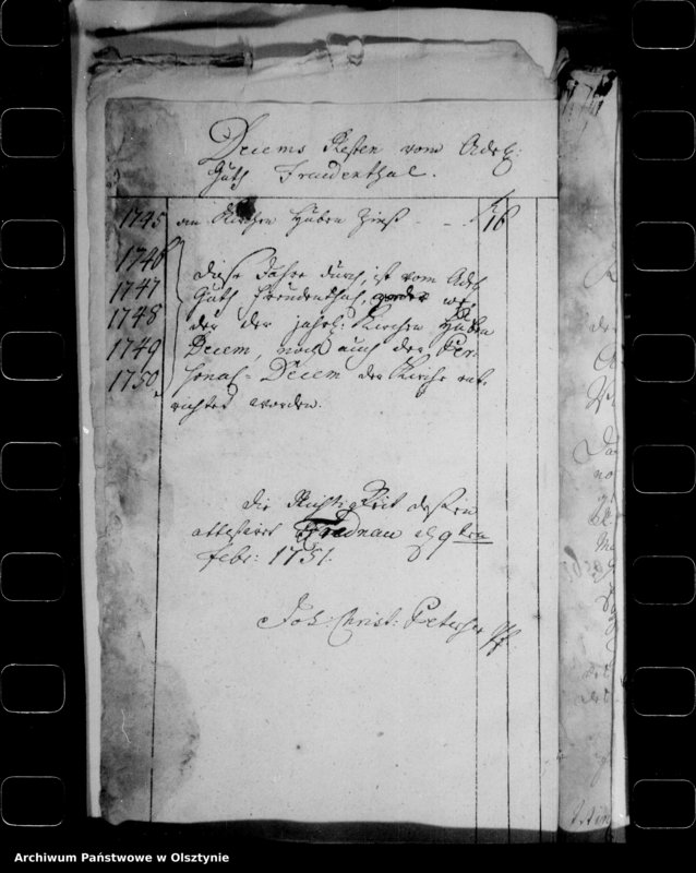 image.from.unit.number "Jahr-Rechnungen der Frödenauschen Kirche [Erbhauptamts-Exemplar]"