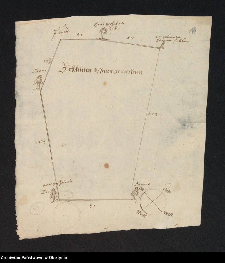 image.from.unit.number "[Protokół obmiaru i określenia granic majątków w starostwie Ragneta oraz wyrysy granic wsi]"