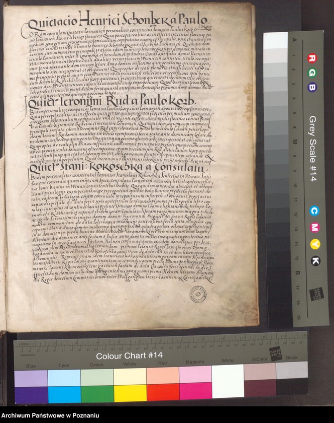 Obraz 5 z jednostki "Liber obligationum, decretorum, quietationum, contractuum. Acta civitatis Posnaniensis."