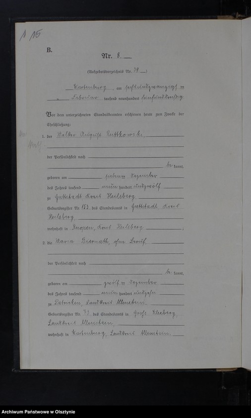 image.from.unit.number "Heirats-Haupt-Register Nr 1 - 45"