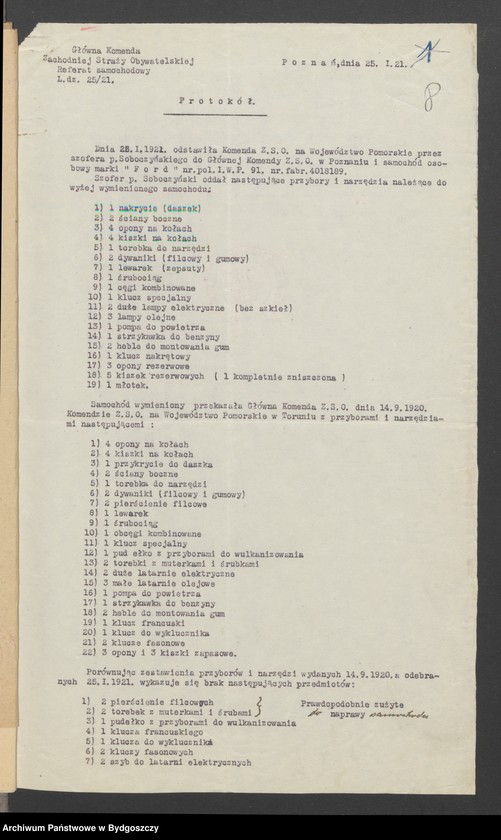 image.from.unit.number "Przydzielenie samochodu do użytku Komendy Wojew. Straży Obywatelskiej Pomorze"