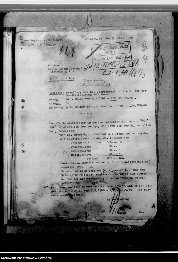 Obraz 16 z jednostki "Janz, Kurt - Bürgermeister in Gnesen"