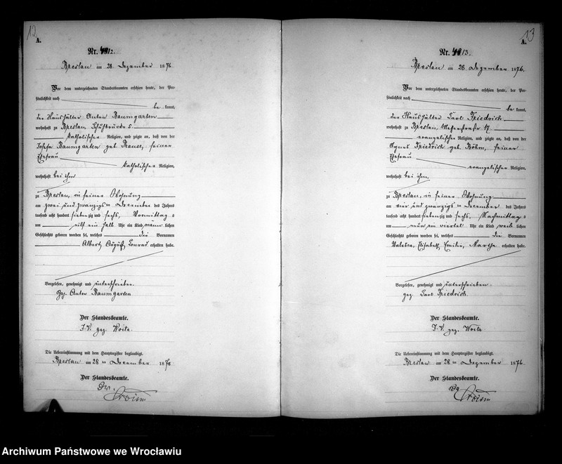 image.from.unit.number "Geburts-Neben-Register Breslau I 1876 Band 9"