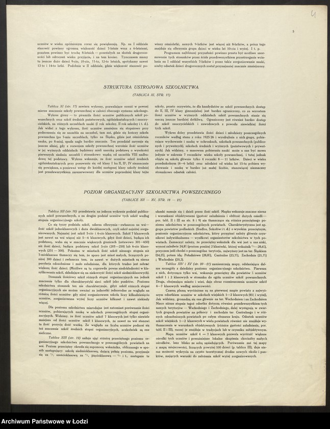 Obraz 6 z jednostki "Atlas szkolnictwa powszechnego Rzeczypospolitej Polskiej. Opracował Marian Falski, Warszawa 1929"
