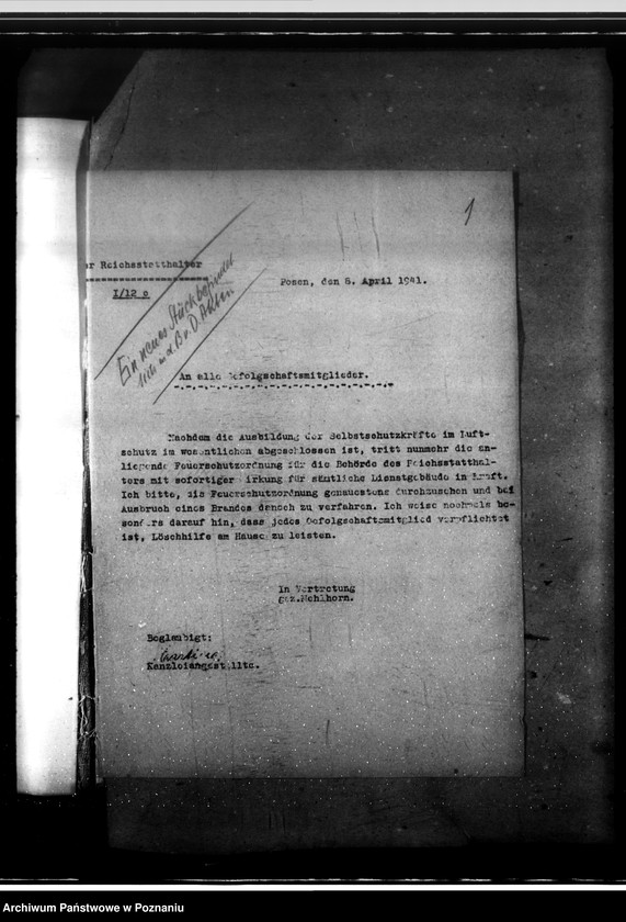 Obraz 5 z jednostki "Dienstübersichten- Beamten von Dienst"