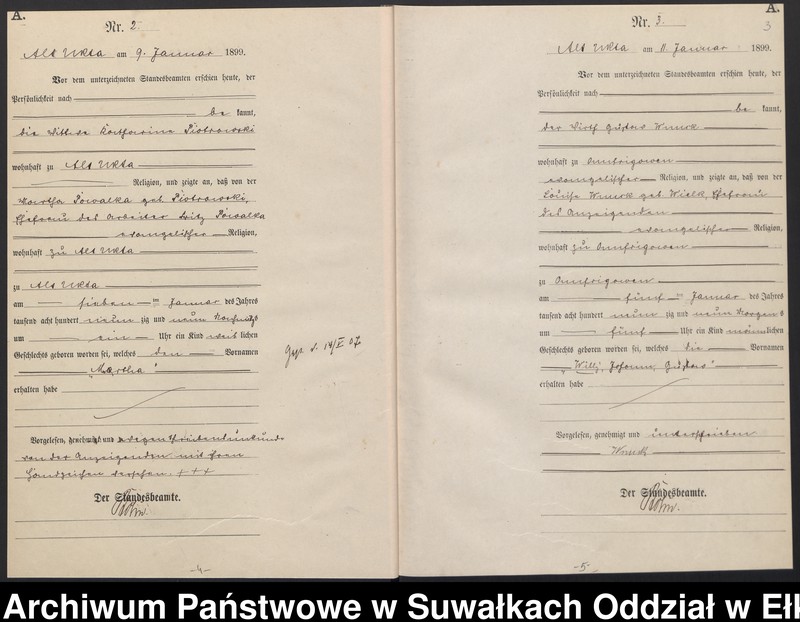 image.from.unit.number "Geburts-Haupt-Register des Königlichen Preussischen Standes-Amtes Alt Ukta Kreis Sensburg"