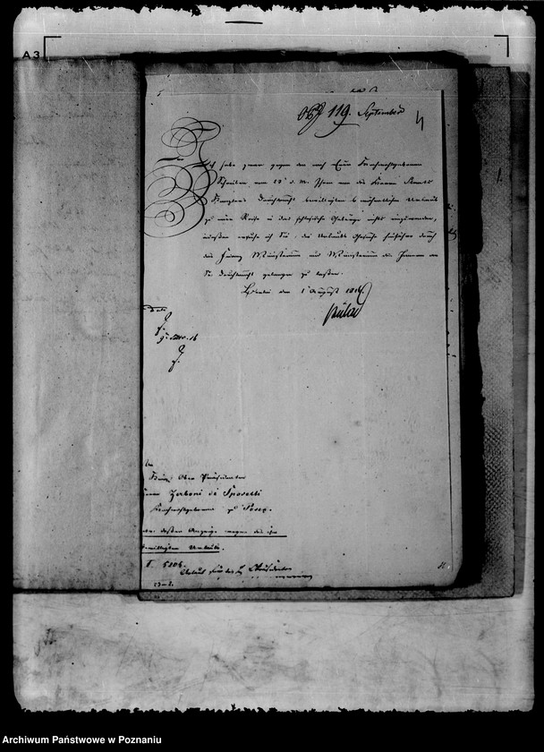 Obraz 9 z jednostki "Die dem Herrn Oberpräsidenten von Zerboni erteilten Urlaube."